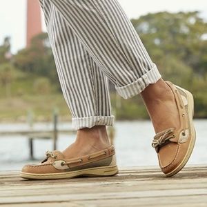 Sperry Bluefish Tan Leather & Mesh Boat Shoes